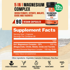 WELBUDA 5in1 magnesium capsules ready for daily use for calm mood and energy