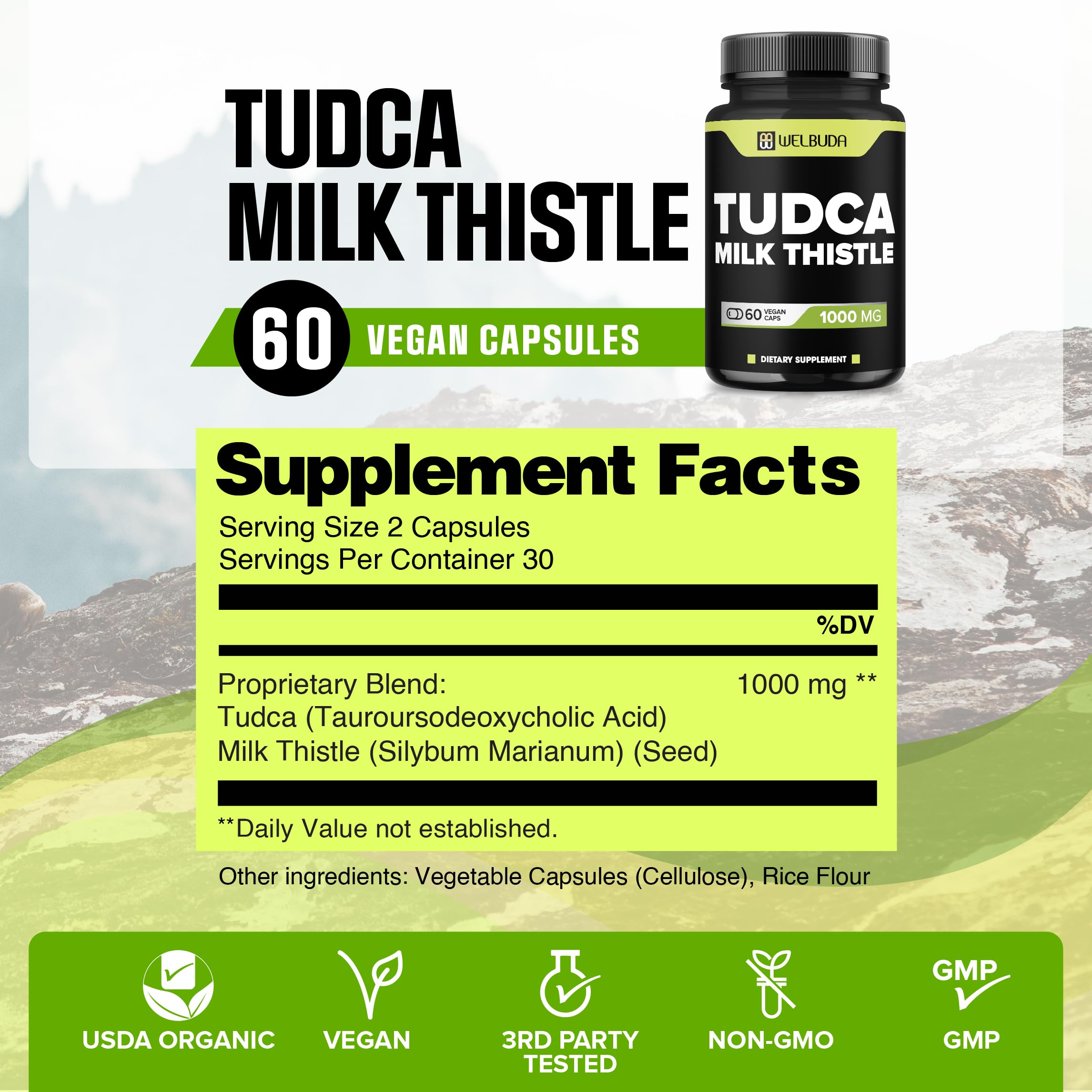 WELBUDA Tudca capsules closeup for easy daily intake