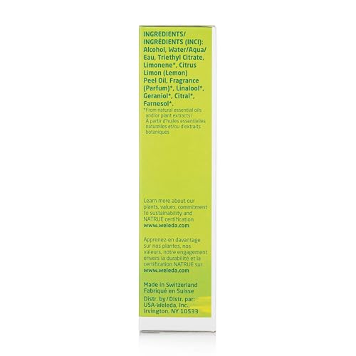 Weleda Citrus Deodorant lemon essence close-up highlighting scent