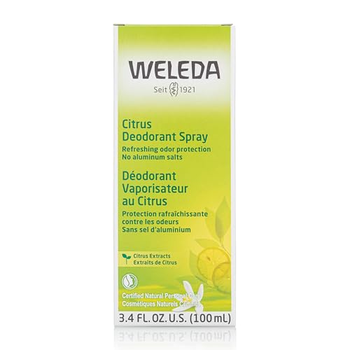 Weleda Citrus Deodorant pump spray in action for easy application