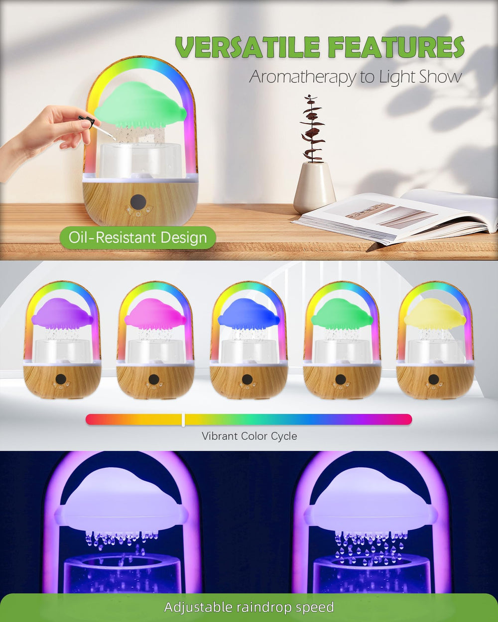 Weljoy diffuser adjustable water speed for tailored diffusion