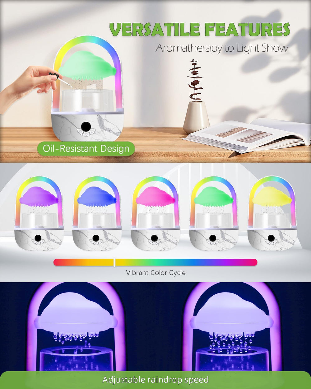 Weljoy Diffuser with mobile control for easy light and setting adjustments