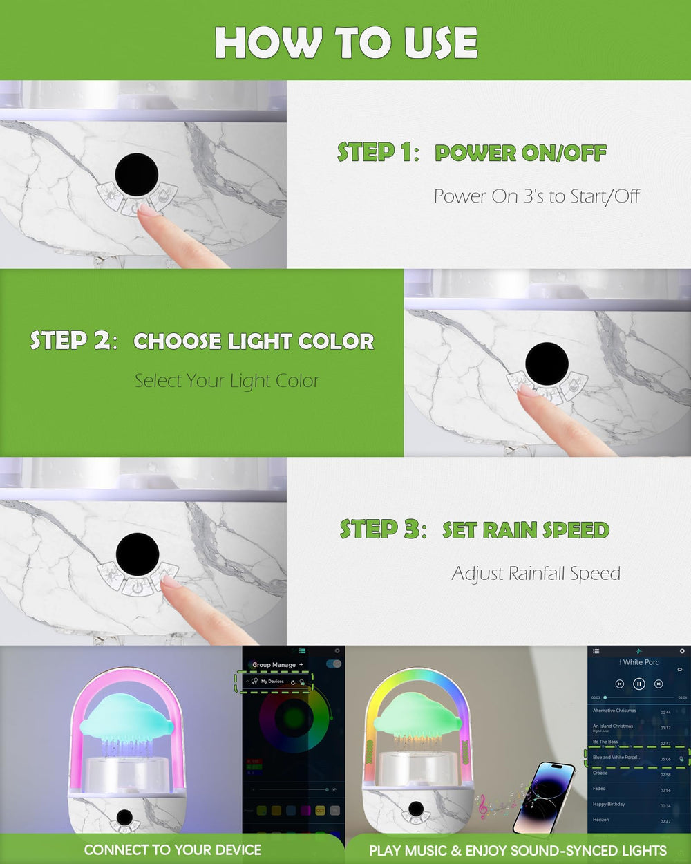 Weljoy Rainbow Diffuser music-synced LEDs dance to your tunes