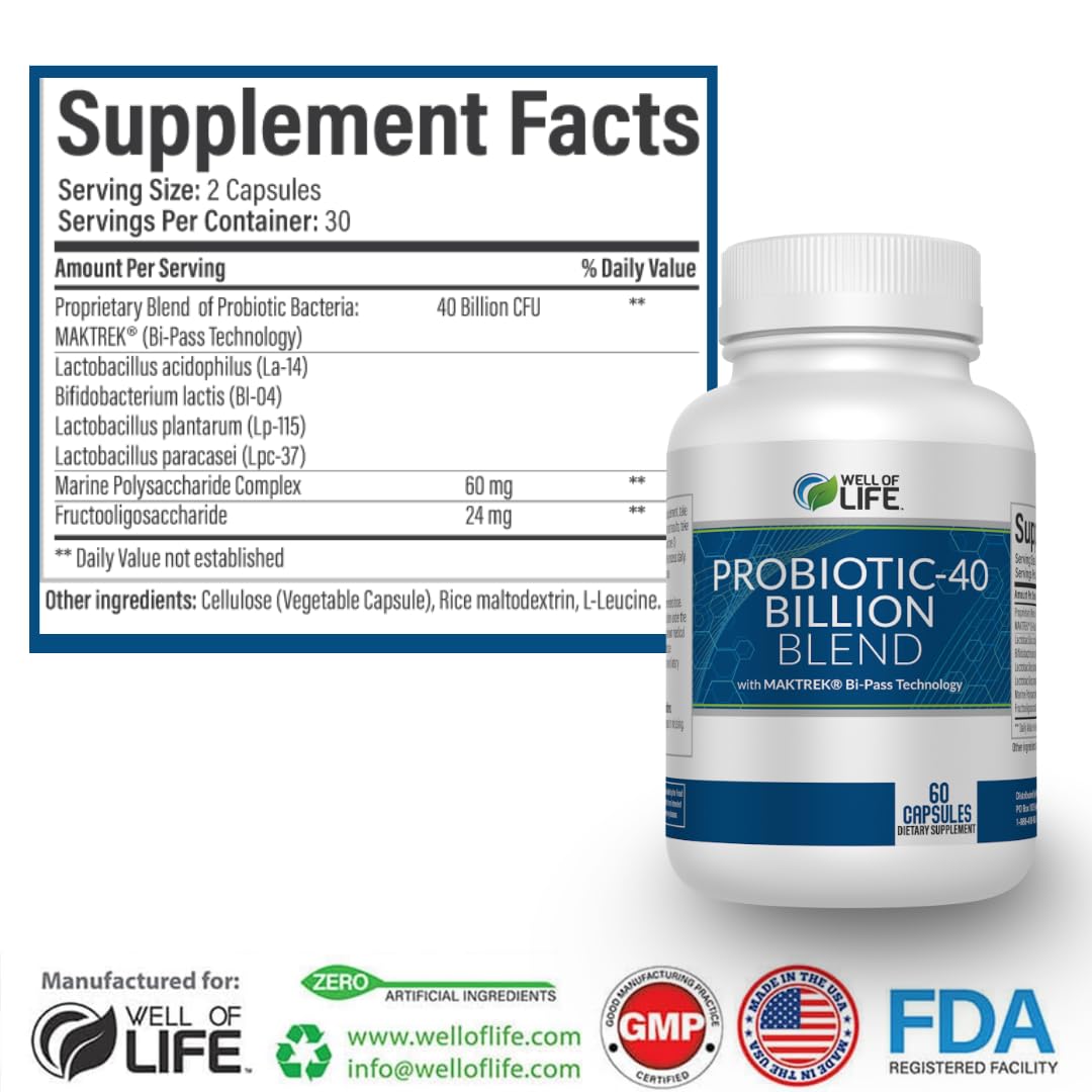 Well of Life Probiotic capsules in hand illustrating easy daily gut support