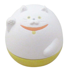 Well Origin stone diffuser with swinging cat on desk for subtle aroma.