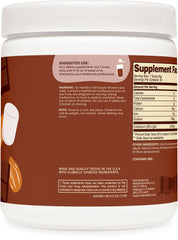 Wellah Colostrum Rocky Road shake glass highlighting a delicious, stevia-sweetened beverage