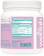 Wellah Creatine for Women ingredients blend close-up featuring botanicals