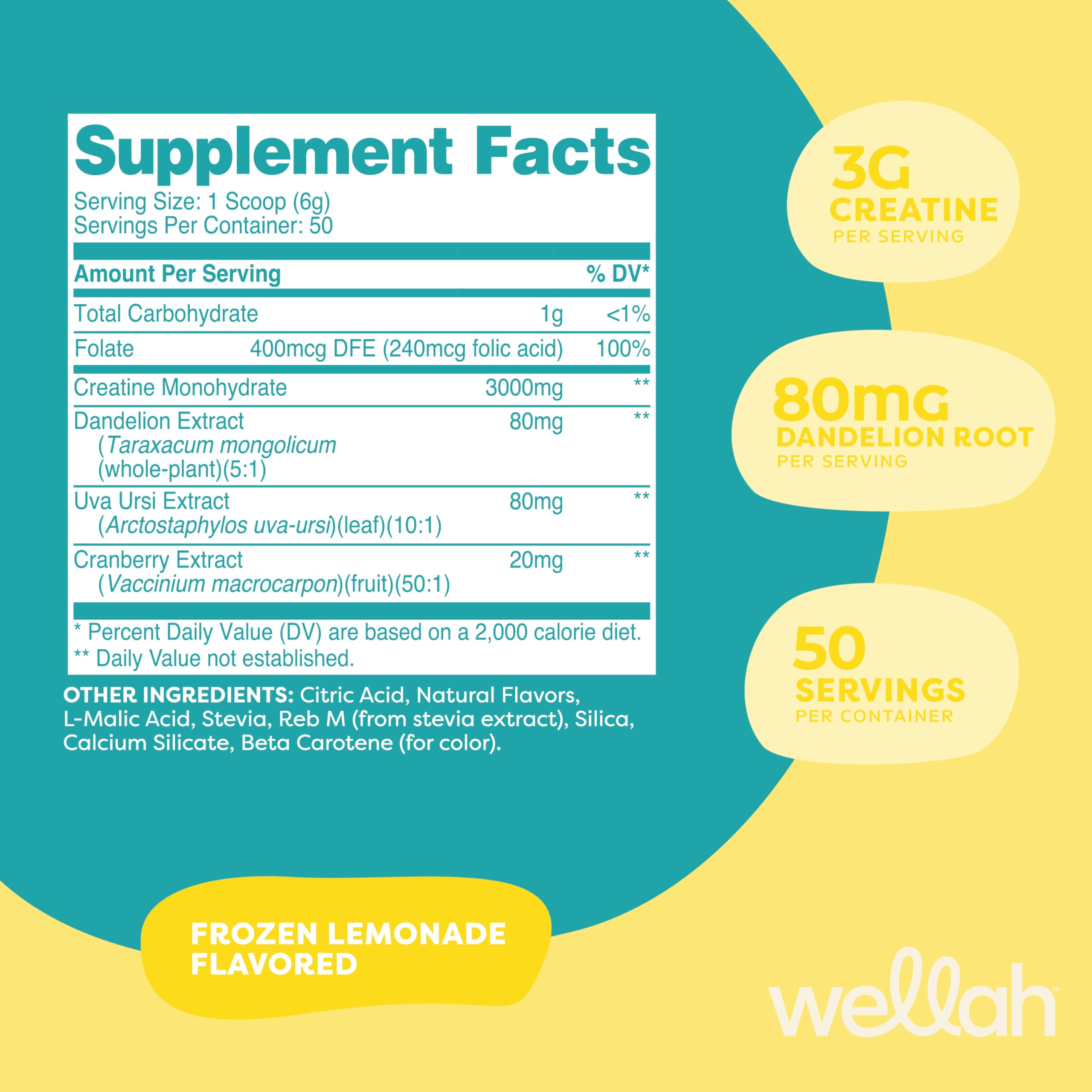 Wellah Creatine for Women scoop closeup showing powder for easy mixing