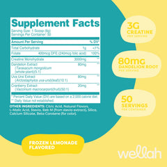 Wellah Creatine for Women scoop closeup showing powder for easy mixing