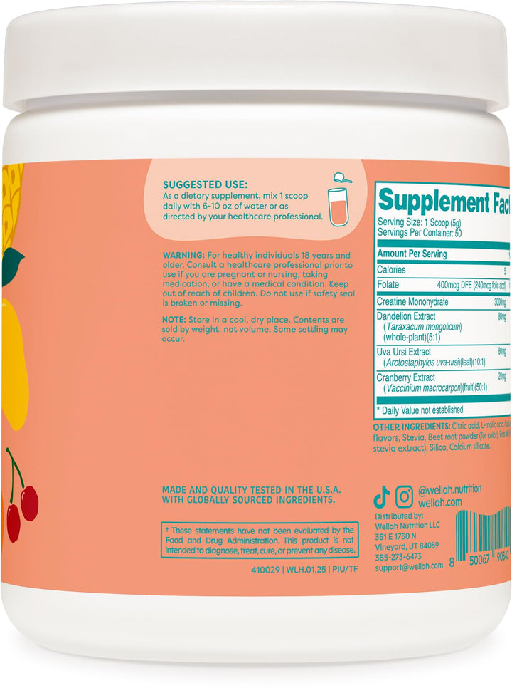 Wellah Creatine mix being stirred highlights easy dissolving texture and flavor