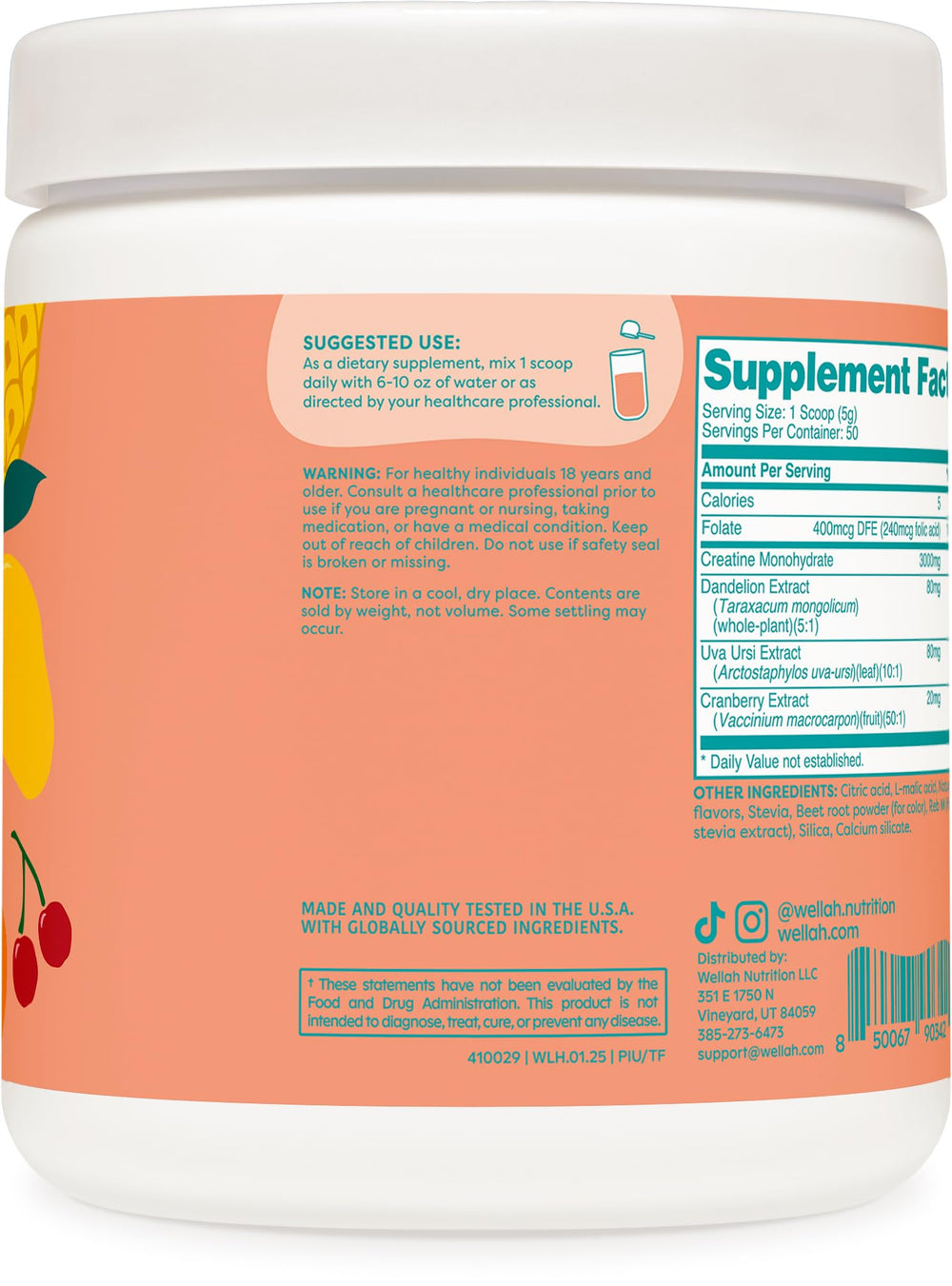 Wellah Creatine mix being stirred highlights easy dissolving texture and flavor