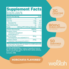 Wellah Creatine for Women horchata glass evokes a smooth, refreshing workout ritual