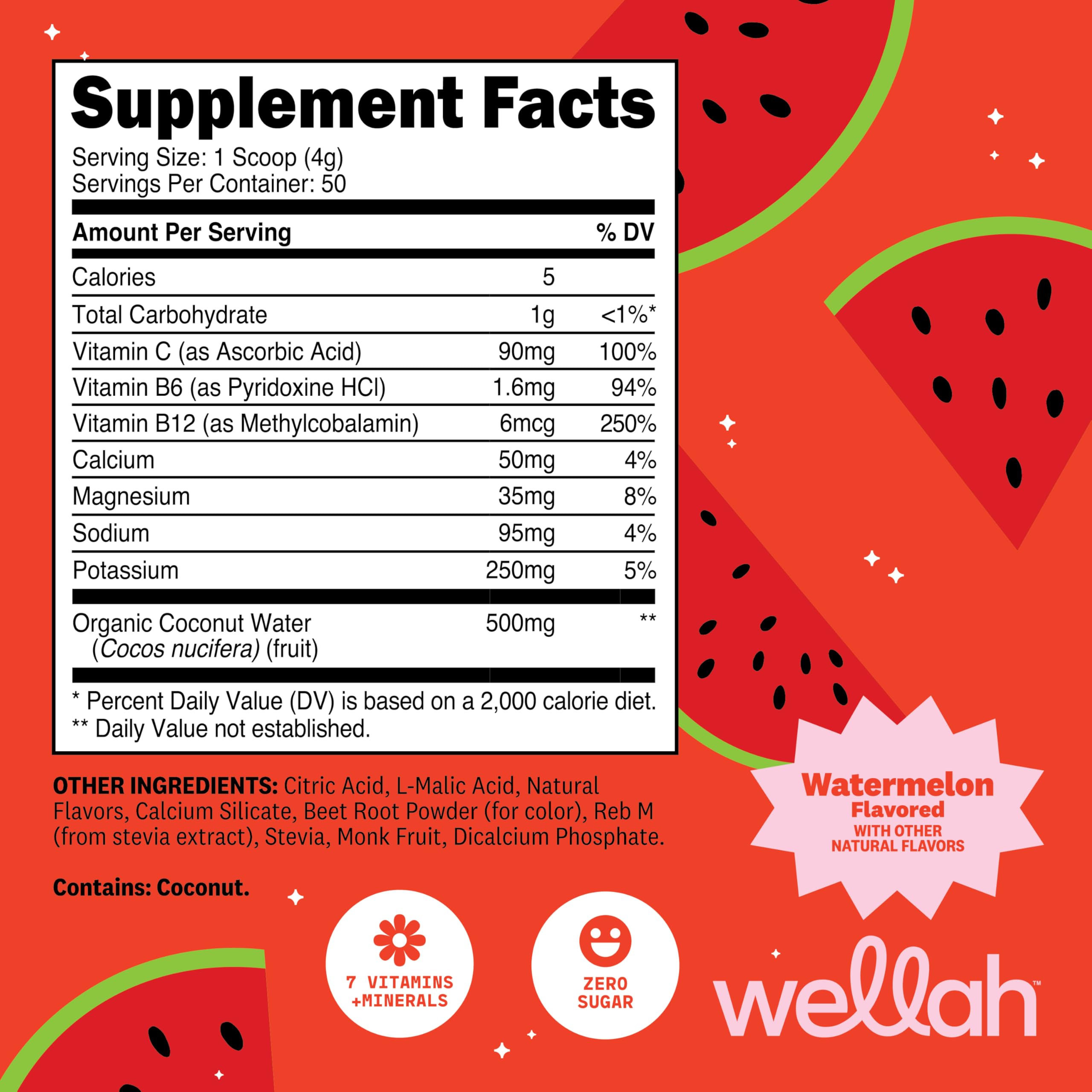 Wellah Electrolytes Powder Watermelon pour into glass for immediate hydration.