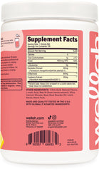 Wellah L-Glutamine bottle label, GMP compliant and third-party tested.