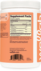 Wellah L-Glutamine bottle highlighting folate, dandelion, uva ursi, and cranberry extracts.