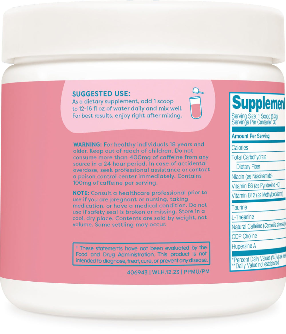 Wellah Perfect Pick-Me-Up scoop and bottle show convenient preparation for on-demand energy.