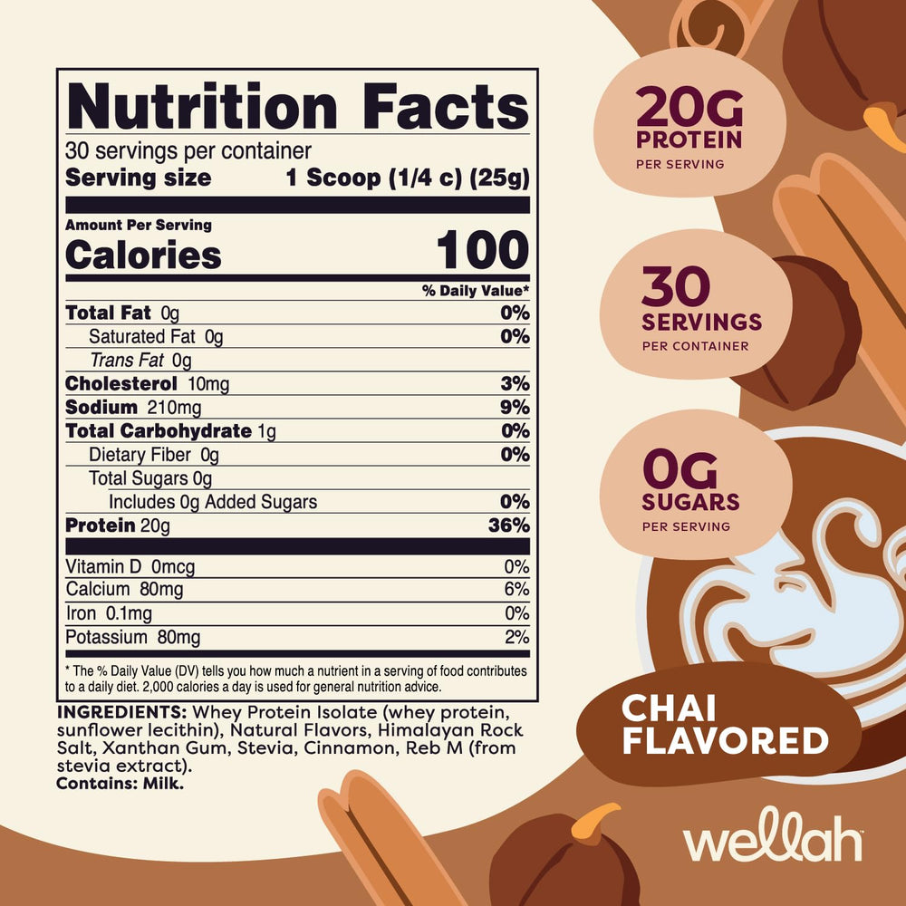 Wellah Protein Your Whey chai shaker for convenient daily use