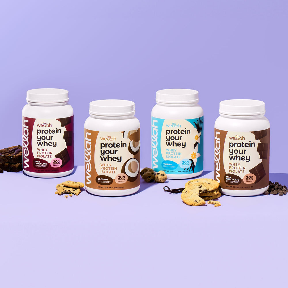 Wellah Protein Your Whey packaging shown on a clean countertop