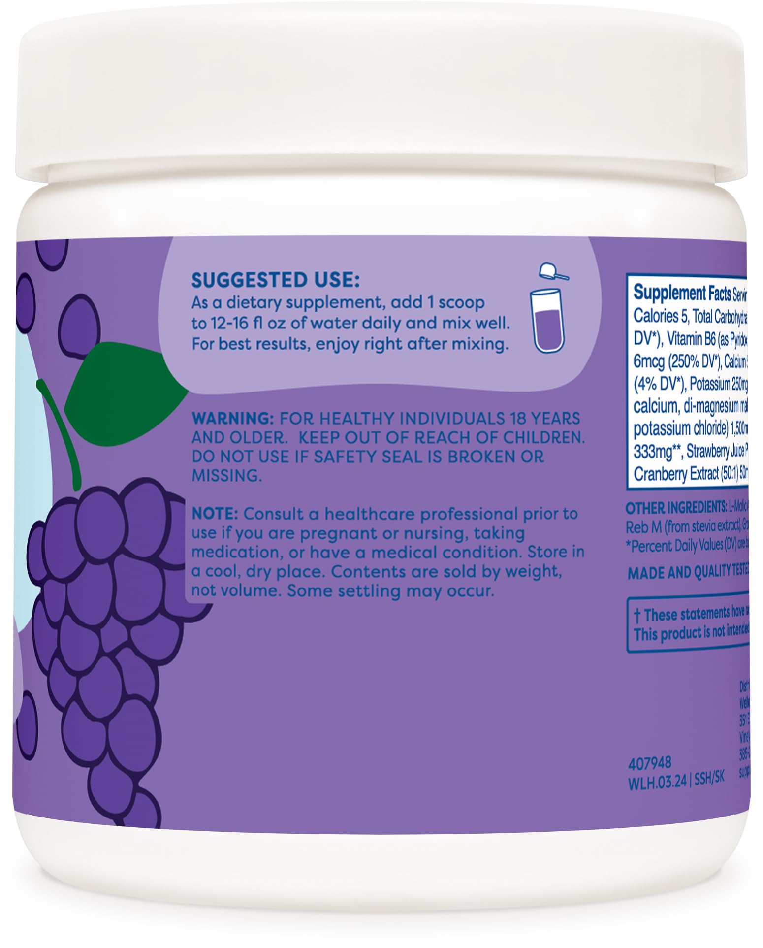 Wellah Splish Splash grape bottle ready to drink for daily hydration.