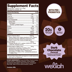 Wellah dark chocolate whey shake chilled after training for flavor and protein