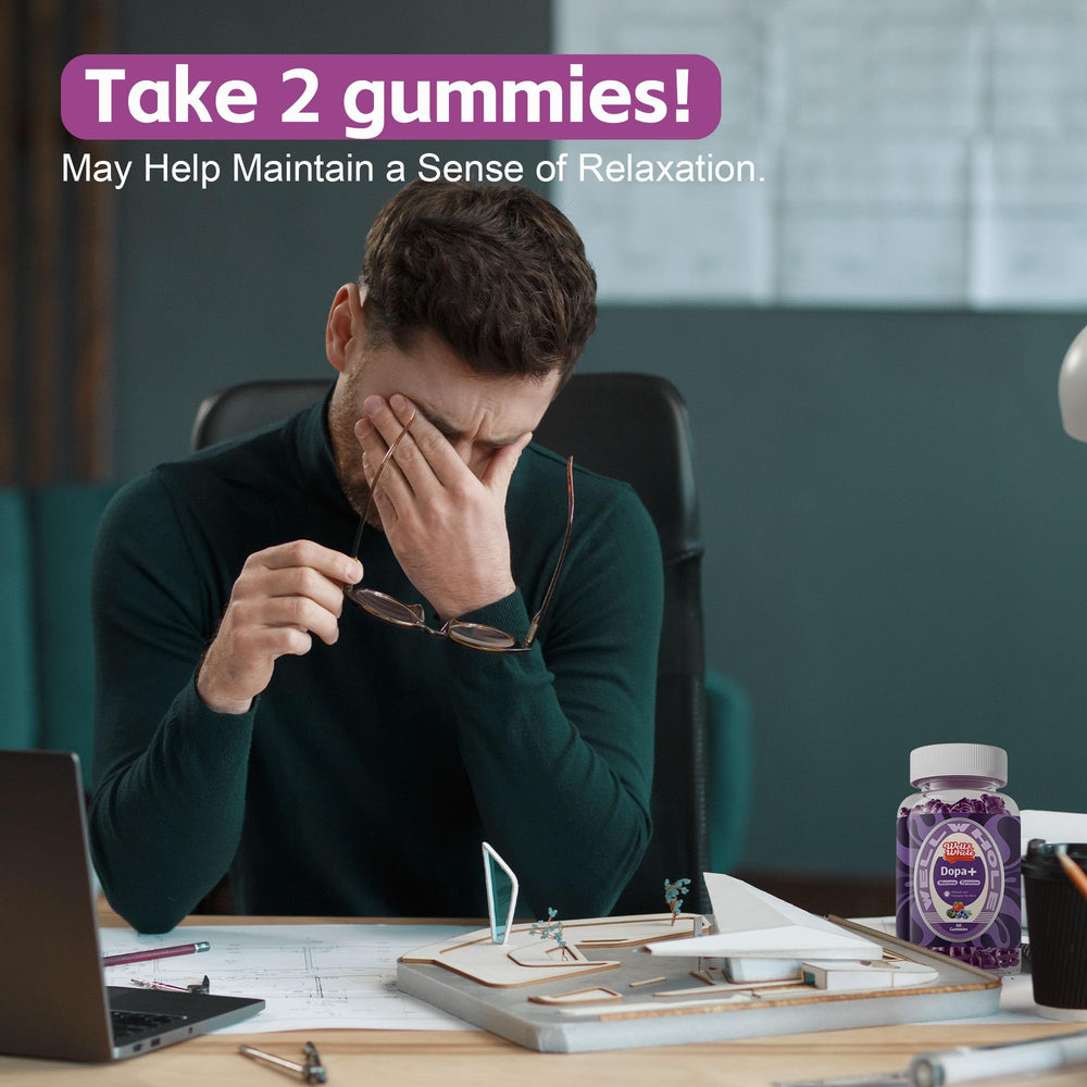 Well&Whole dopamine gummies berry flavor close-up for tasty daily mood support.