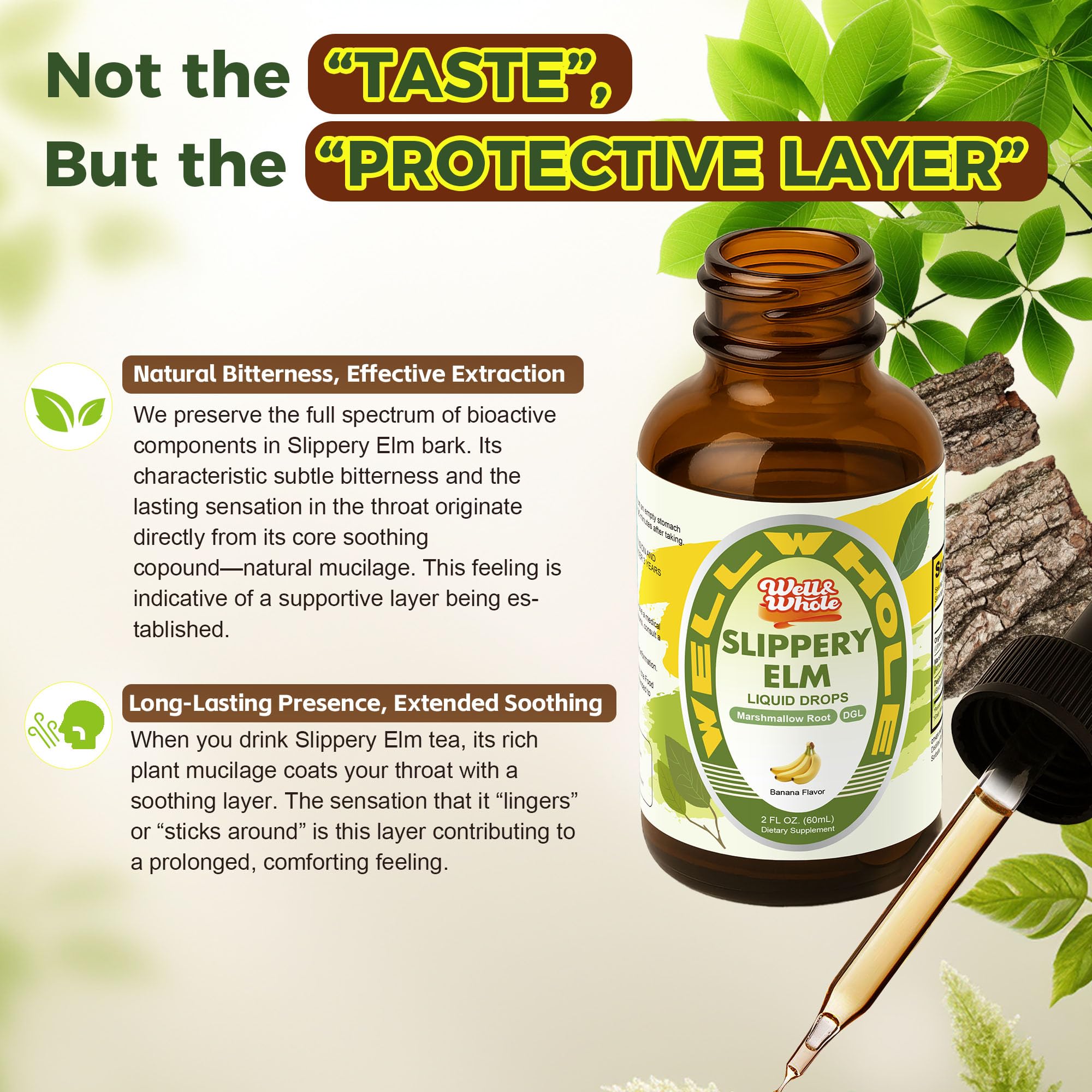Well&Whole immune support drops bottle conveys daily wellness potential.