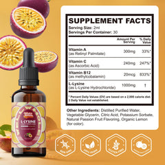 Well&Whole L-Lysine drops pour shows easy daily dosing