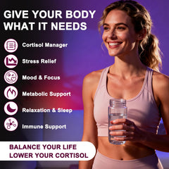 WellBloom cortisol reducer dropper in use for easy daily dosing.