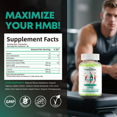 Wellcatcher HMB Leucine Gummies texture close-up shows chewy convenience.