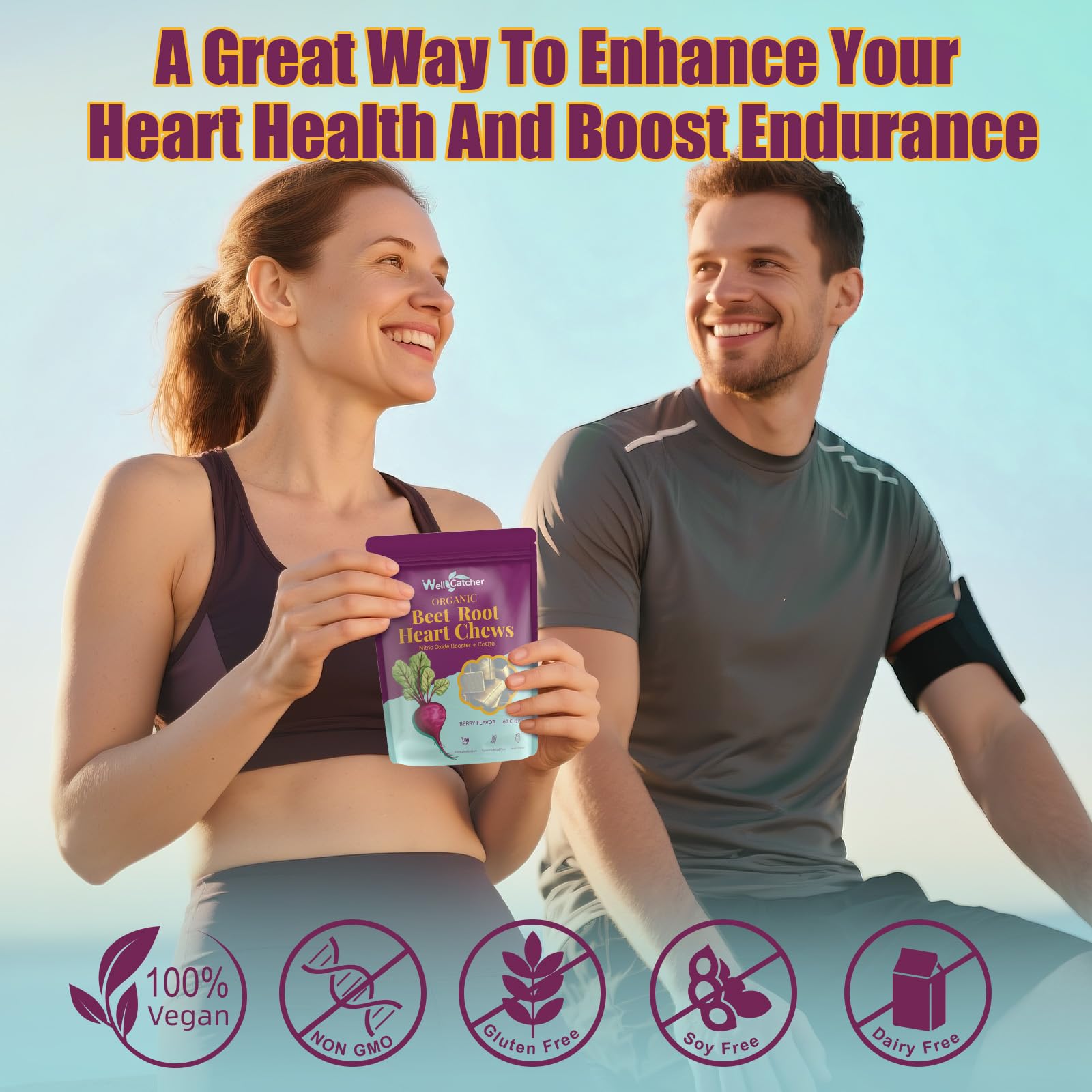 Wellcatcher Organic Beet Root Chews active use scenario for workouts.