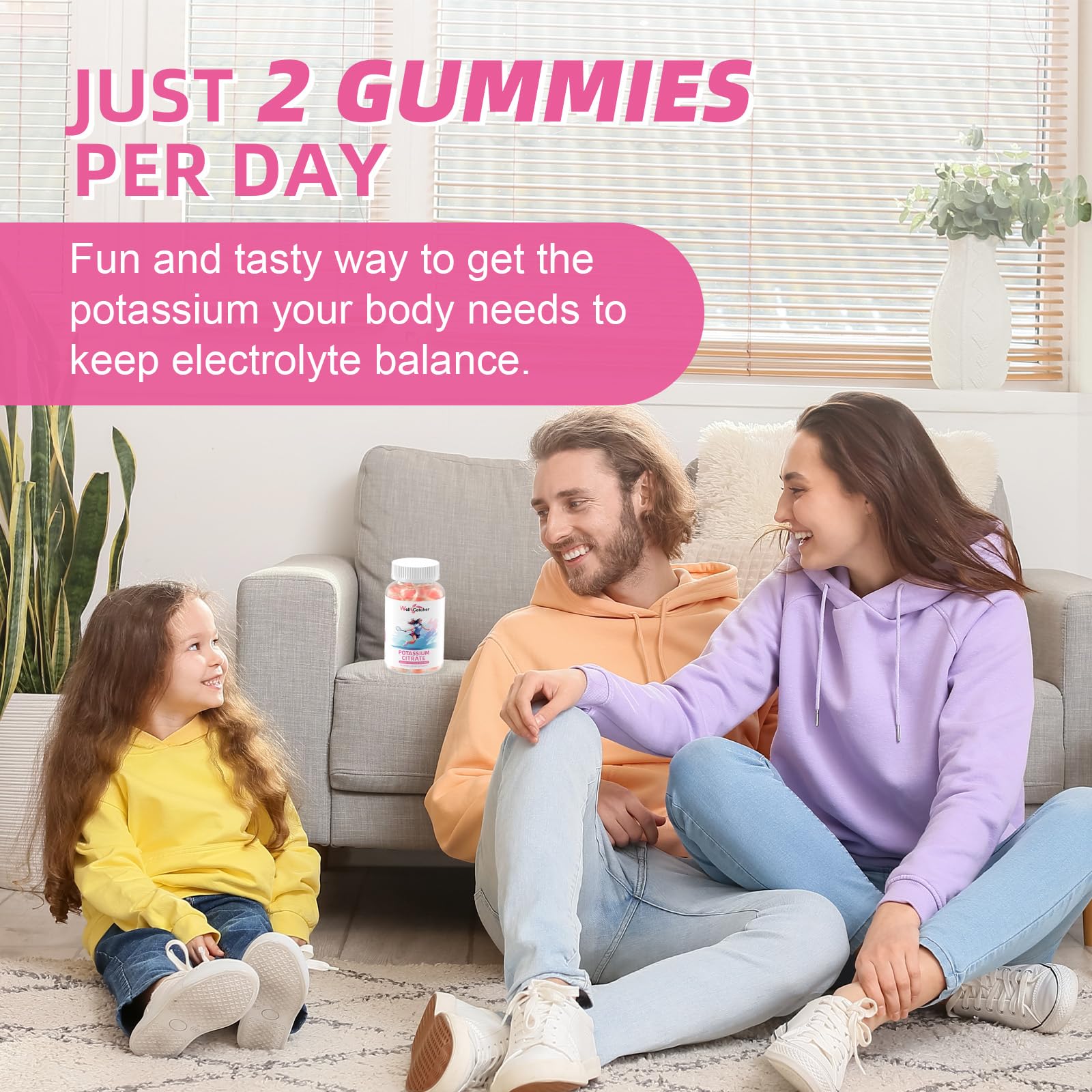 Wellcatcher potassium gummies with stevia offer sugar-free sweetness for daily snacking