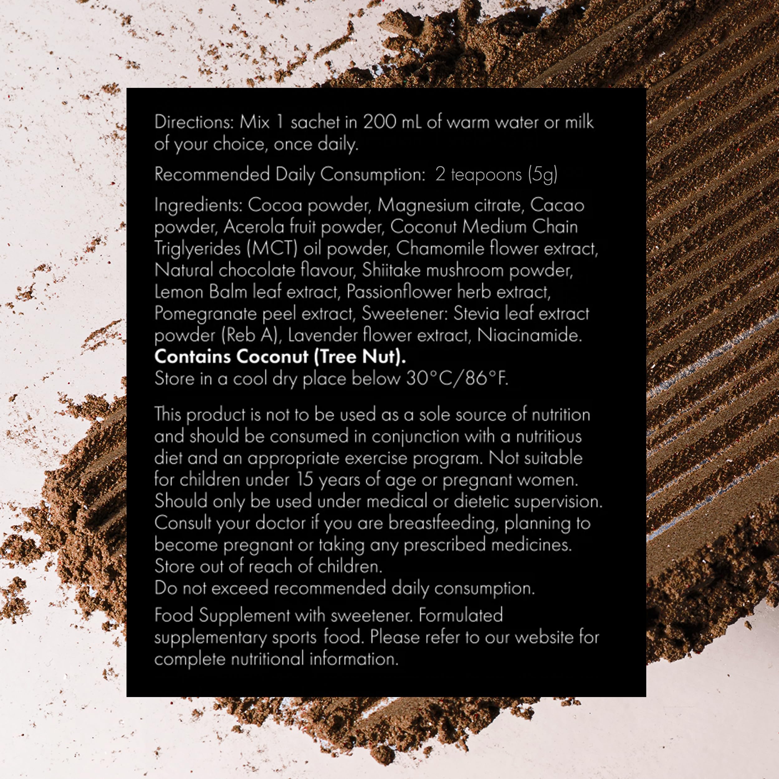 WelleCo Evening Elixir dissolving in warm water creating a soothing bedtime moment.