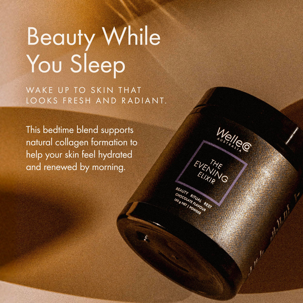WelleCo Evening Elixir plant-based milk scene for dairy-free enjoyment.