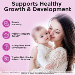 Wellements drops syringe dispense enables precise, easy dosing for infants and toddlers.