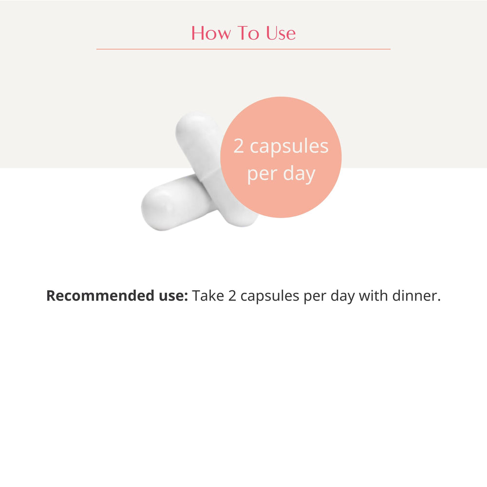 Wellena Wise Women’s Balance dosing tips insert, shows usage guidance.