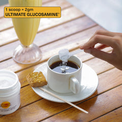 Wellesley Therapeutics Ultimate Glucosamine gluten-free label highlights purity.