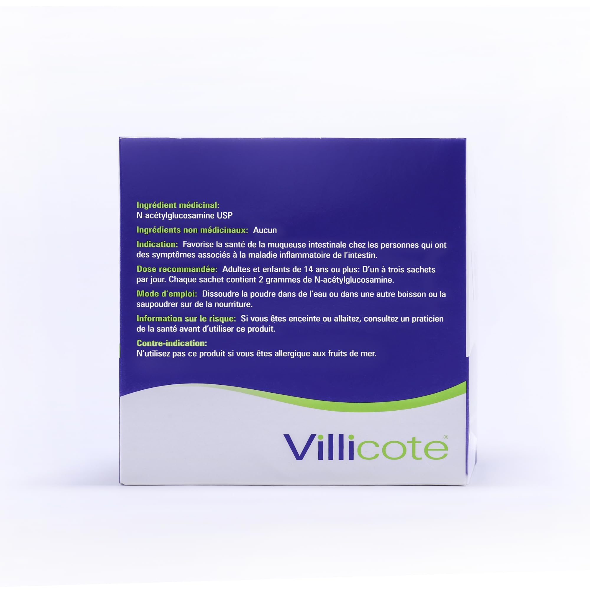 Wellesley Villicote ingredients label highlights gluten-free and dairy-free formula.