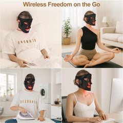 WELLEVER red light mask emitting 850nm near-infrared light for deep-penetration skincare sessions.