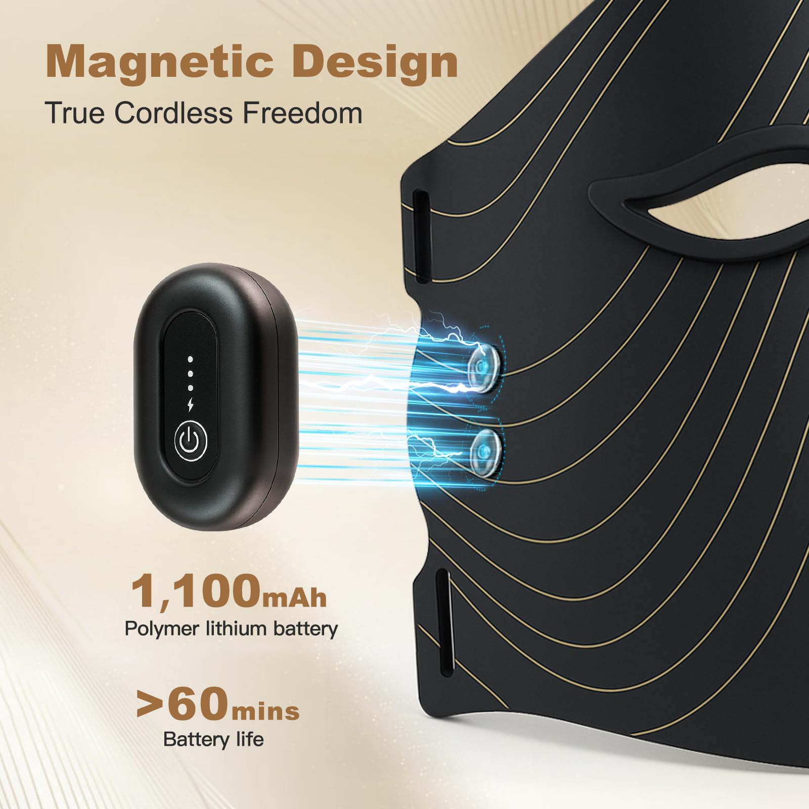 WELLEVER Red Light Mask 850nm near-infrared penetrates deeply for targeted skin support.