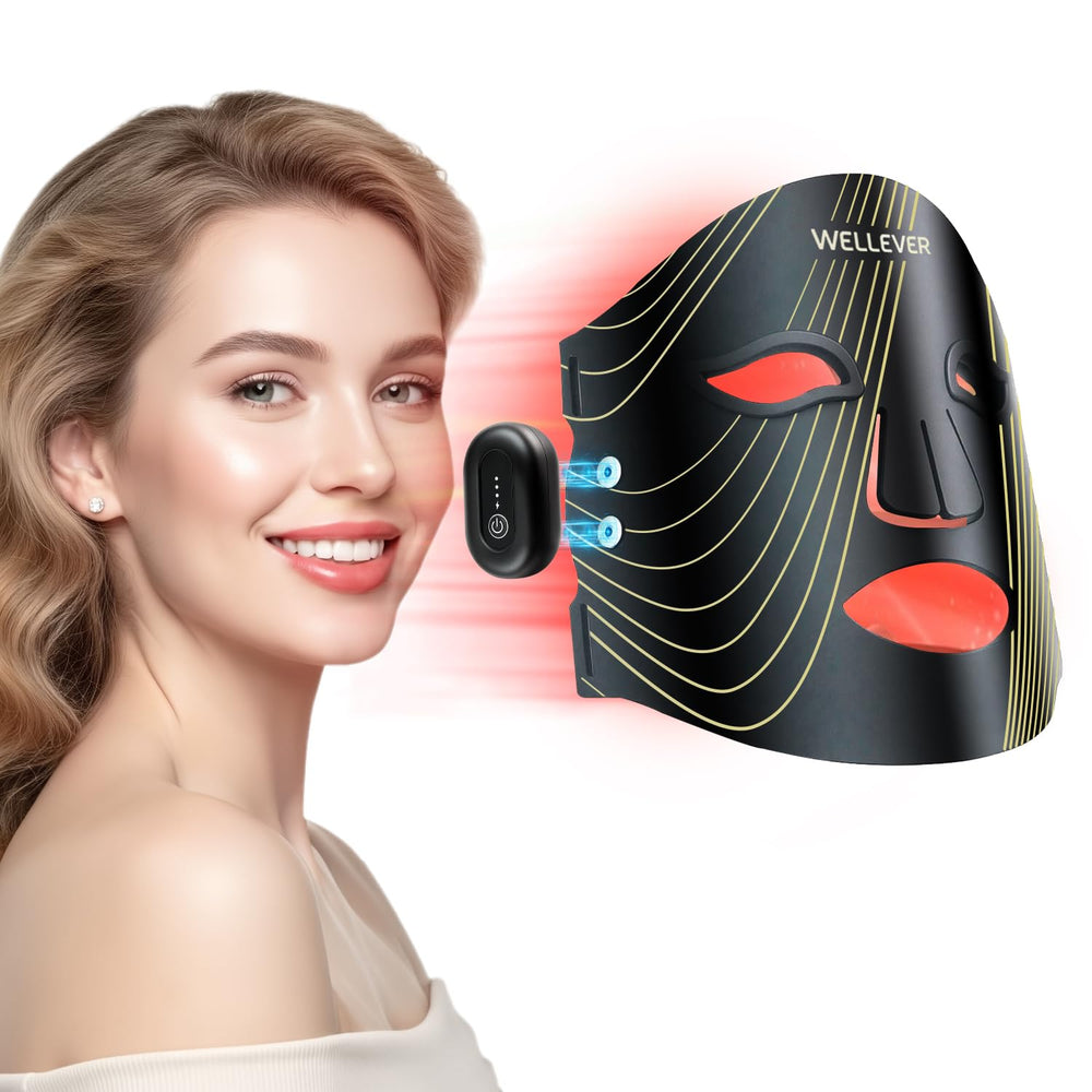 WELLEVER Red Light Mask full-face coverage for easy at-home skincare sessions.