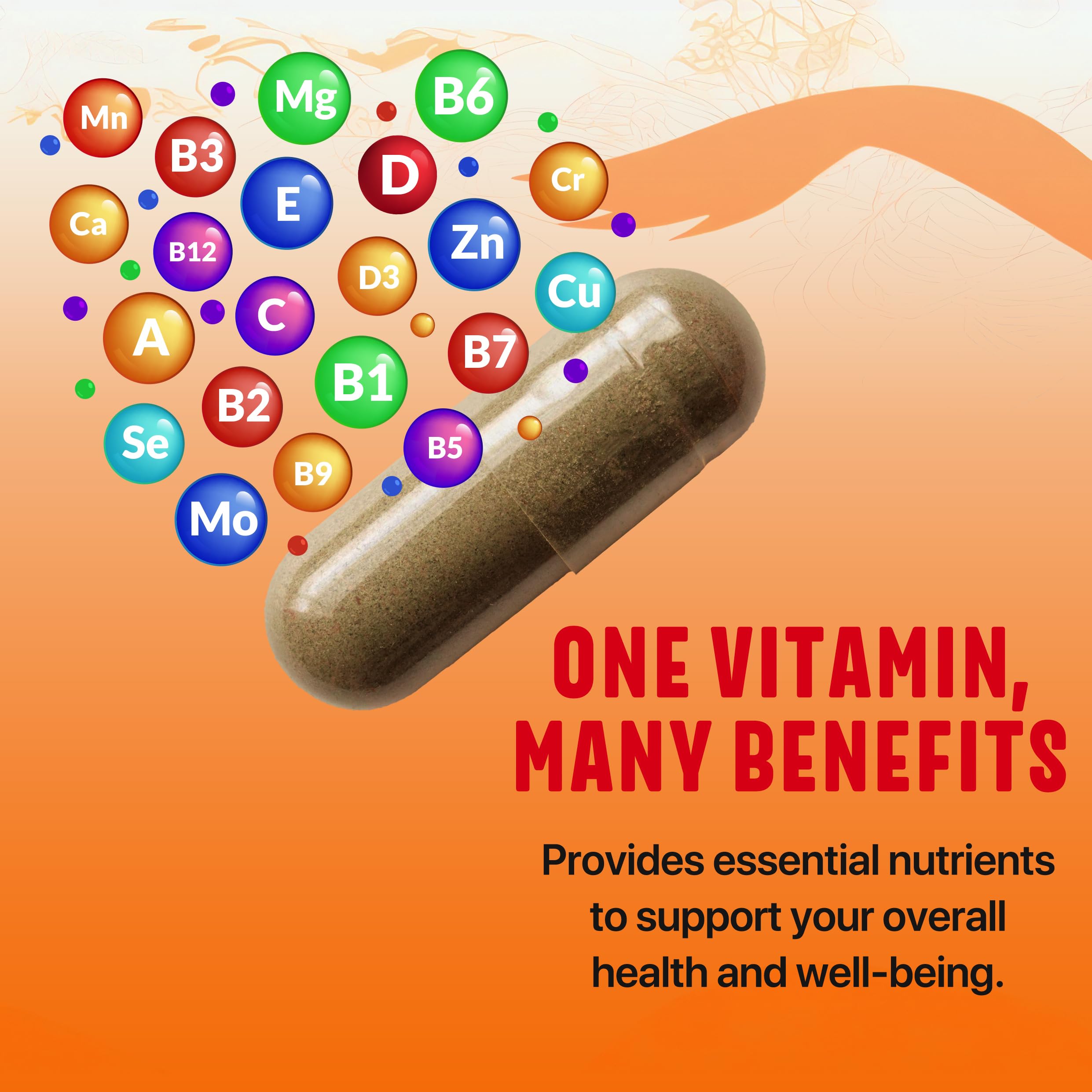 Wellgardens bottle shows immunity and energy support for daily vitality.