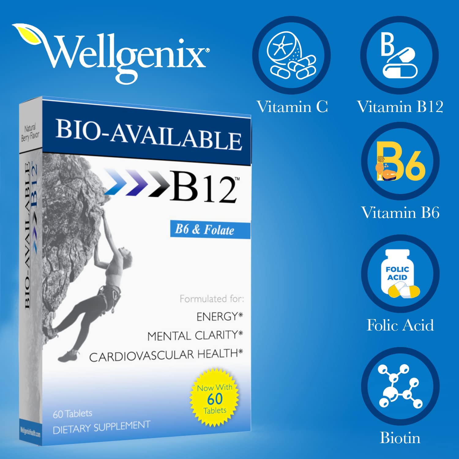 Wellgenix Bio Available Daily Multivitamins packaging on a clean desk demonstrates convenience.