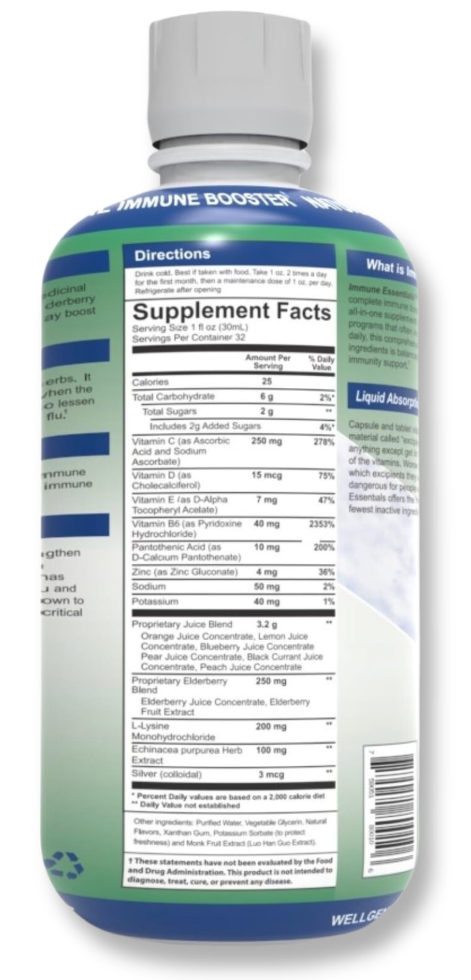 Wellgenix Immune Essentials toddler-friendly label and bottle