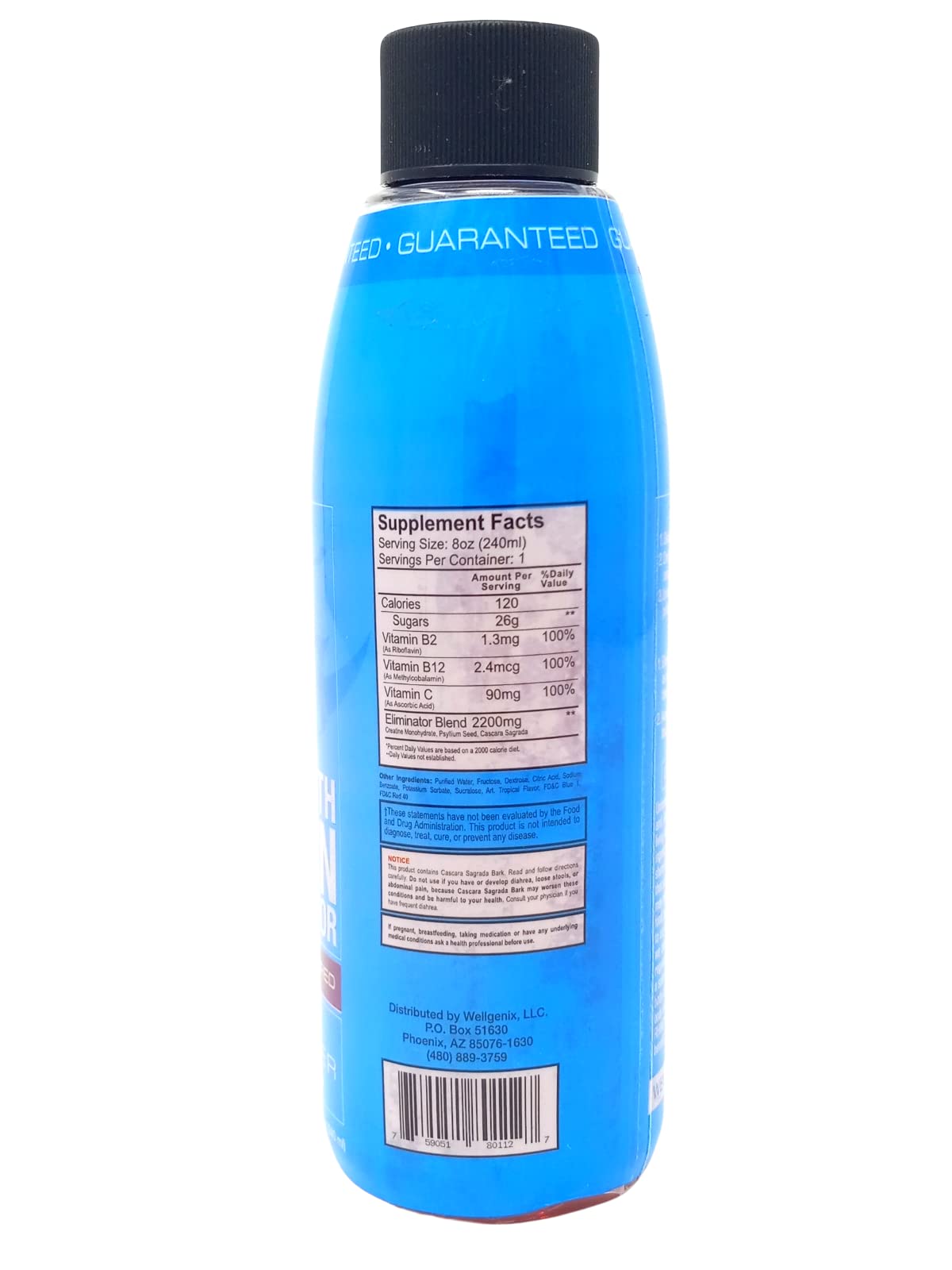 Wellgenix Omni Rhino Detox energy-friendly wellness use on the label.