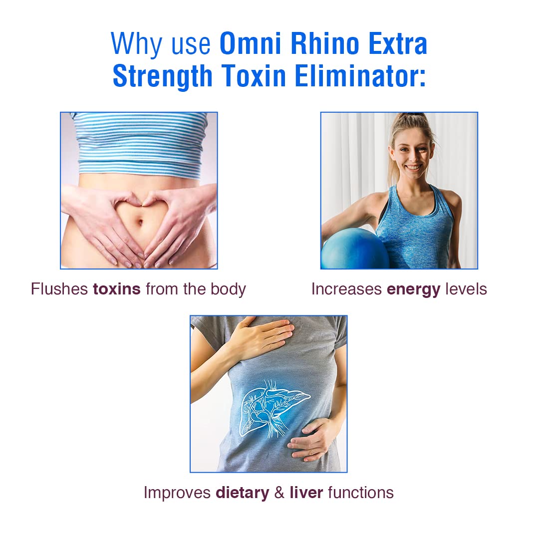 Wellgenix Omni Rhino Detox travel-ready packaging sits on a kitchen counter.