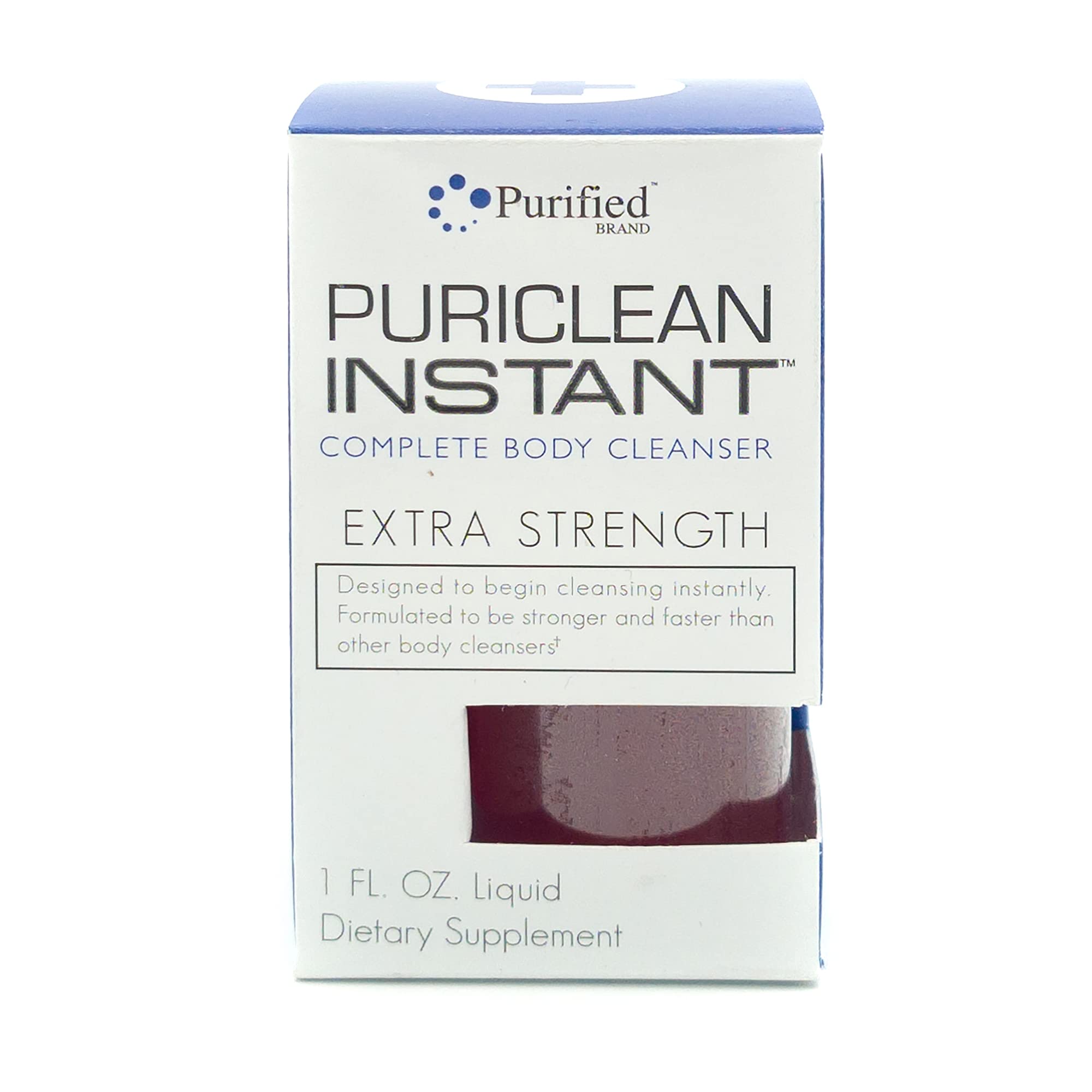 Wellgenix Puriclean bottle front with fruit punch flavor for quick detox prep