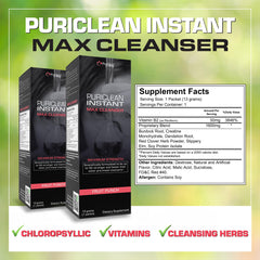 Fruit Punch flavored Wellgenix Puriclean Instant Max in a glass.