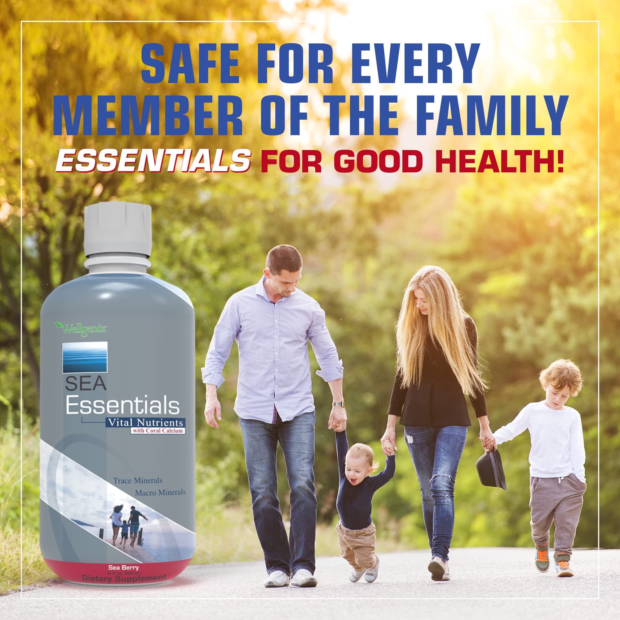 Wellgenix Sea Essentials sea berry flavor splash shown for tasting appeal