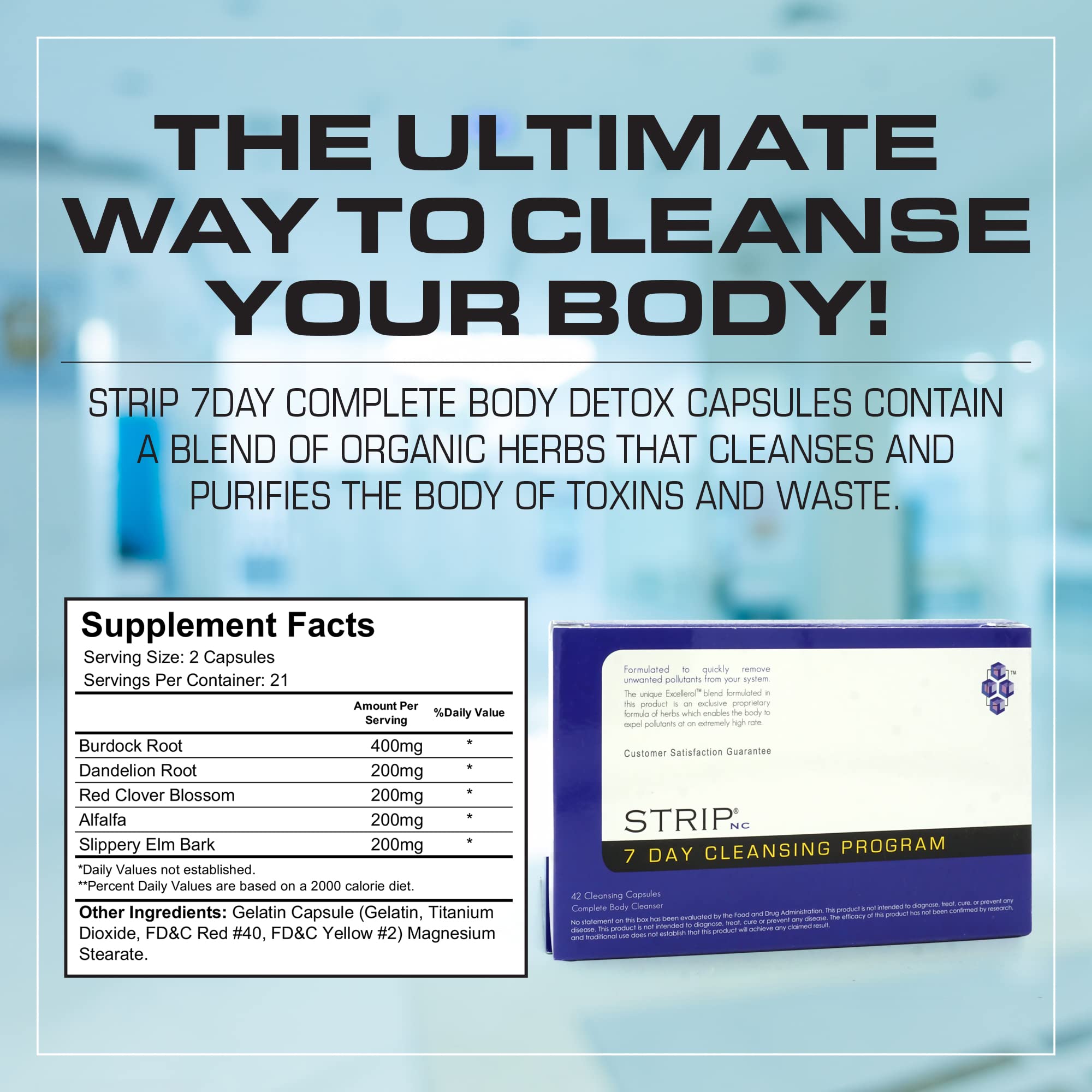 Wellgenix Strip 7 Day Detox packaging with clear instructions for a simple routine