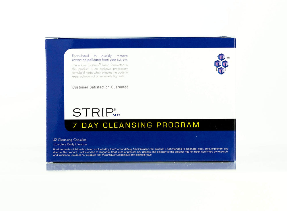 Wellgenix Strip NC 7 Day Detox bottle showing herbal cleanse focus and convenient packaging
